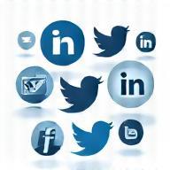 Illustration of social media icons.